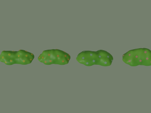 toon bush Model 3D