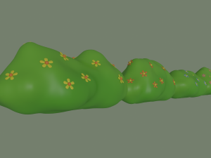 toon bush Model 3D