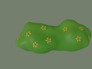 toon bush Model 3D