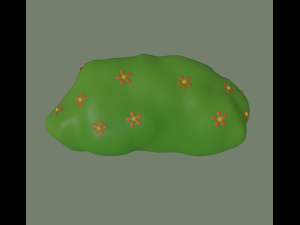 toon bush Model 3D