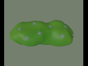 toon bush Model 3D