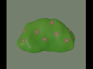 toon bush Model 3D