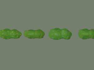 toon bush Model 3D