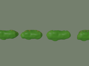 toon bush Model 3D