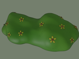 toon bush Model 3D