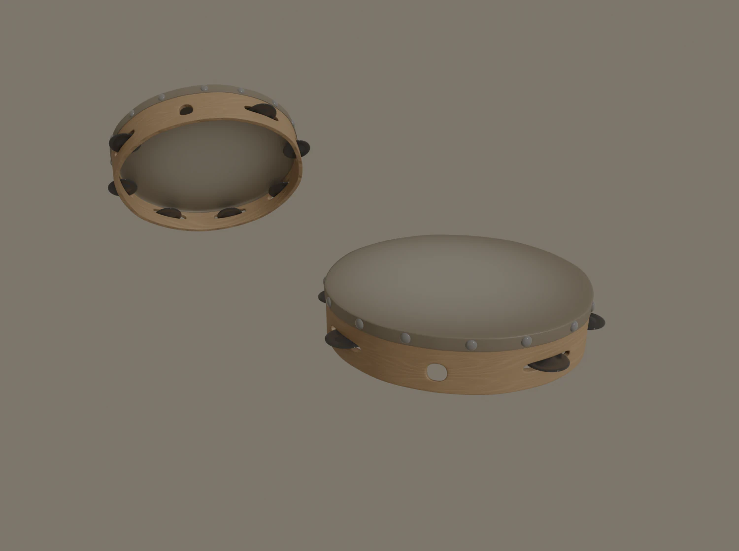 pandereta Modelo 3D .c4d .max .obj .3ds .fbx .stl .blend 