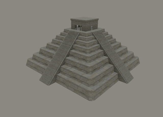 mayan temple 3D Model .c4d .max .obj .3ds .fbx .stl .blend 