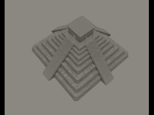 mayan temple 3D Model