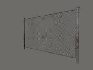 chain link fence Modelo 3D