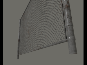 chain link fence Modelo 3D