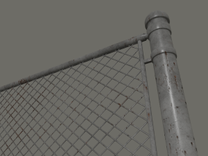 chain link fence Modelo 3D