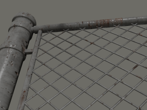 chain link fence Modelo 3D