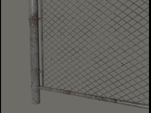chain link fence Modelo 3D