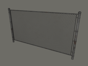 chain link fence Modelo 3D