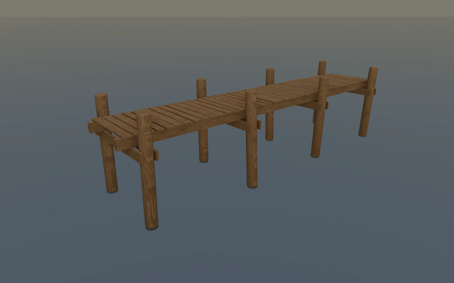 木の桟橋 3Dモデル .c4d .max .obj .3ds .fbx .stl .blend 