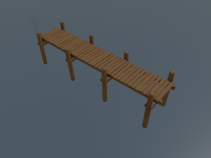 wood pier Modèle 3D