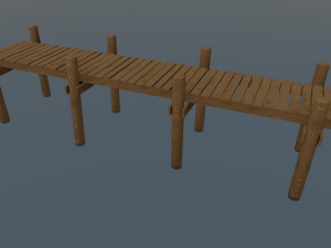 wood pier Modèle 3D