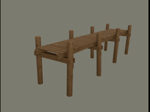 wood pier Modèle 3D