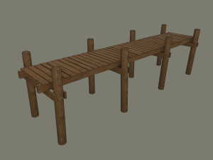 wood pier Modèle 3D