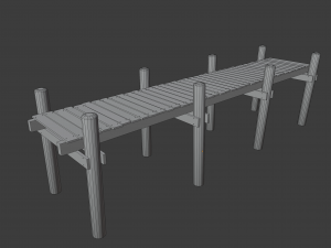 wood pier Modèle 3D