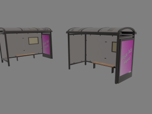bus stop 3D 모델