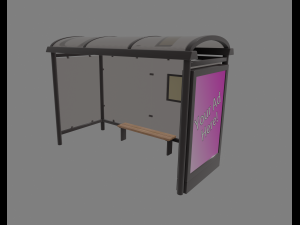 bus stop Model 3D