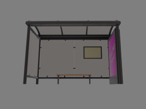 bus stop Model 3D