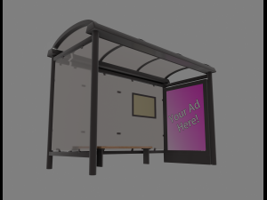 bus stop Model 3D