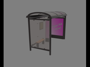 bus stop Model 3D