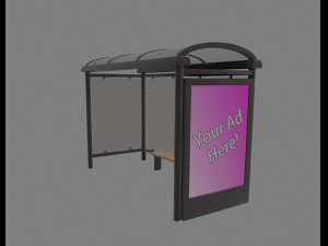 bus stop Model 3D
