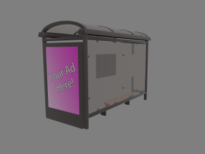 bus stop Model 3D