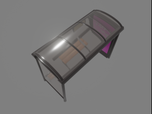 bus stop Model 3D