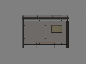 bus stop Model 3D