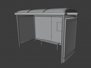 bus stop Model 3D