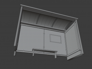 bus stop Model 3D