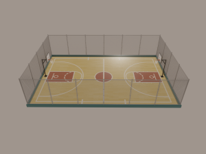 basketball court 3D 模型