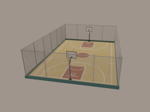 basketball court 3D मॉडल