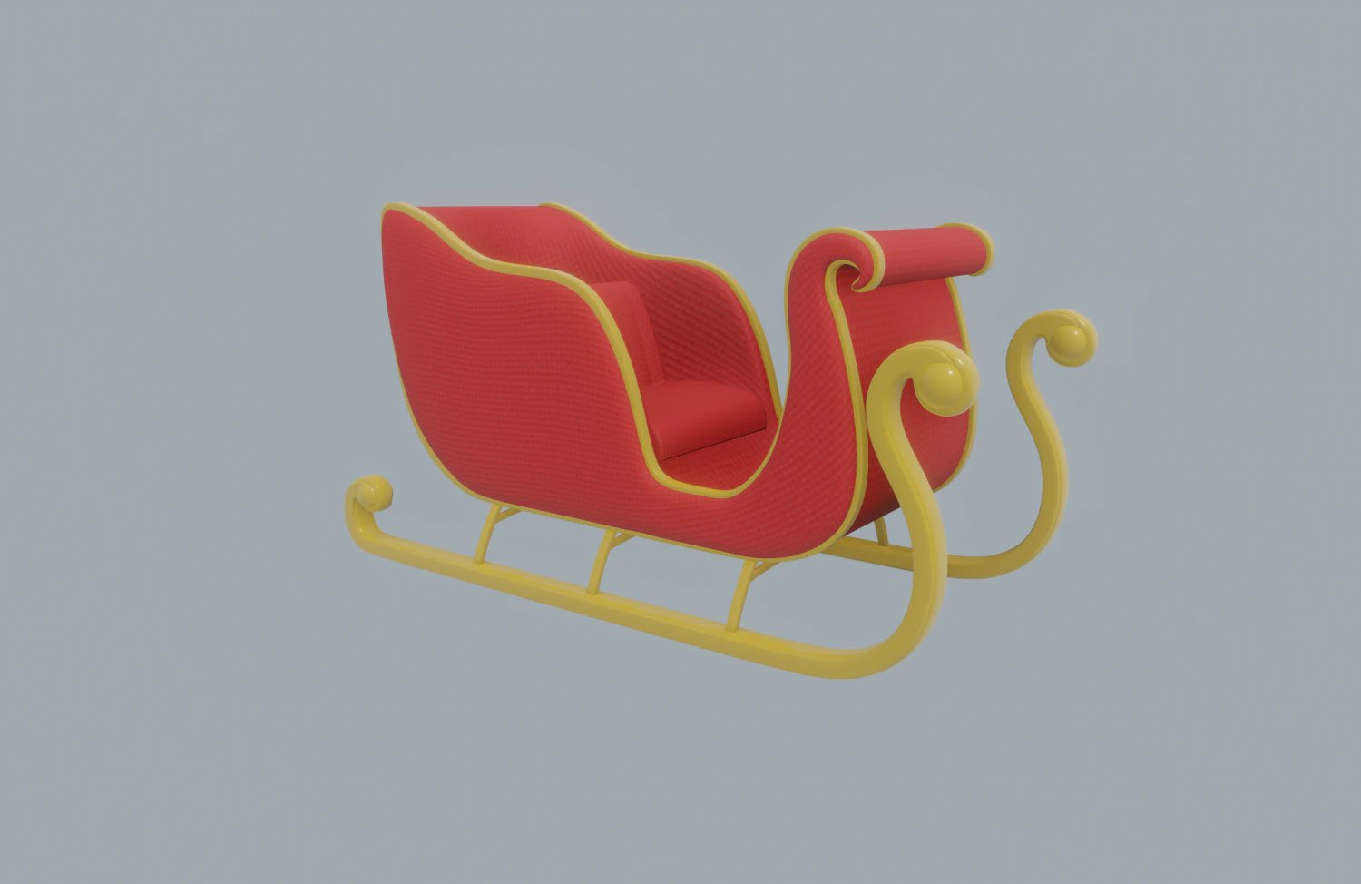 santa claus sleigh 3D Model .c4d .max .obj .3ds .fbx .stl .blend