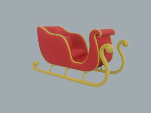 santa claus sleigh 3D-Modell