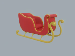 圣诞老人的雪橇 3D 模型