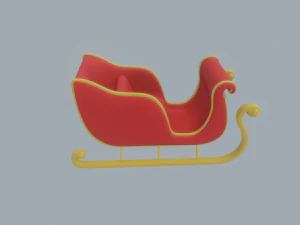 santa claus sleigh 3D Model