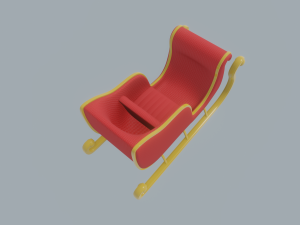 santa claus sleigh 3D Model