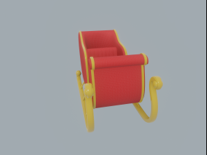 santa claus sleigh 3D Model