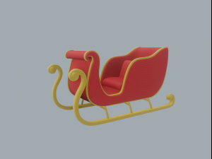 santa claus sleigh 3D Model