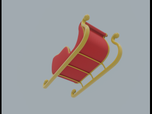 santa claus sleigh 3D Model