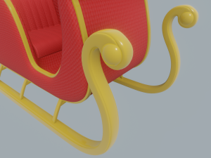 santa claus sleigh 3D Model