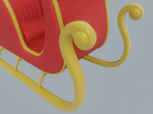 santa claus sleigh 3D Model