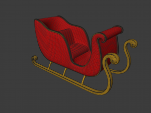 santa claus sleigh 3D Model
