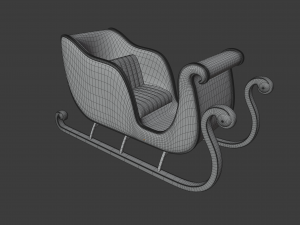 santa claus sleigh 3D Model