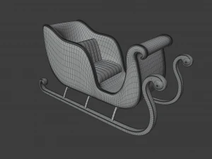 santa claus sleigh 3D Model
